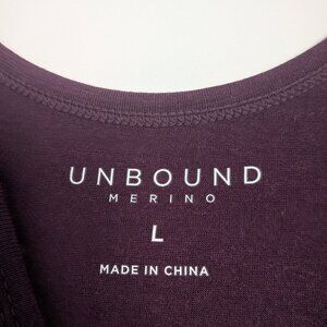 New Unbound Merino Women's Mini Merino Tank Dress Merlot Size Large